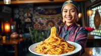resep mie gomak goreng ©Ilustrasi dibuat AI