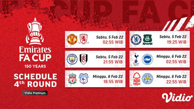 Link Live Streaming Piala FA 2021/2022 Pekan Ini di Vidio, 5 dan 6 Februari 2022