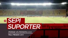 Berita video pesta gol Persib Bandung saat menghadapi Perseru Serui pada laga terakhir di Grup A Piala Presiden 2019 di Stadion Si Jalak Harupat tidak banyak ditonton suporter, Selasa (12/3/2019).