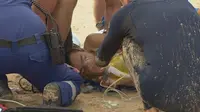 2 Siswa Indonesia Terluka, Terjebak Ombak di Pantai Bondi Sydney (Daniel Shaw/Daily Mail)