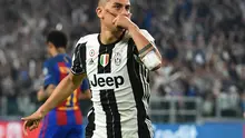 Paulo Dybala jadi bintang saat cetak gol ke gawang Barcelona ( GIUSEPPE CACACE / AFP)