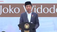 Presiden Joko Widodo (Jokowi) hadir berpidato pada Istigasah dan doa bersama Rabithah Melayu-Banjar di Tabalong, Kalimantan Selatan. (Istimewa)