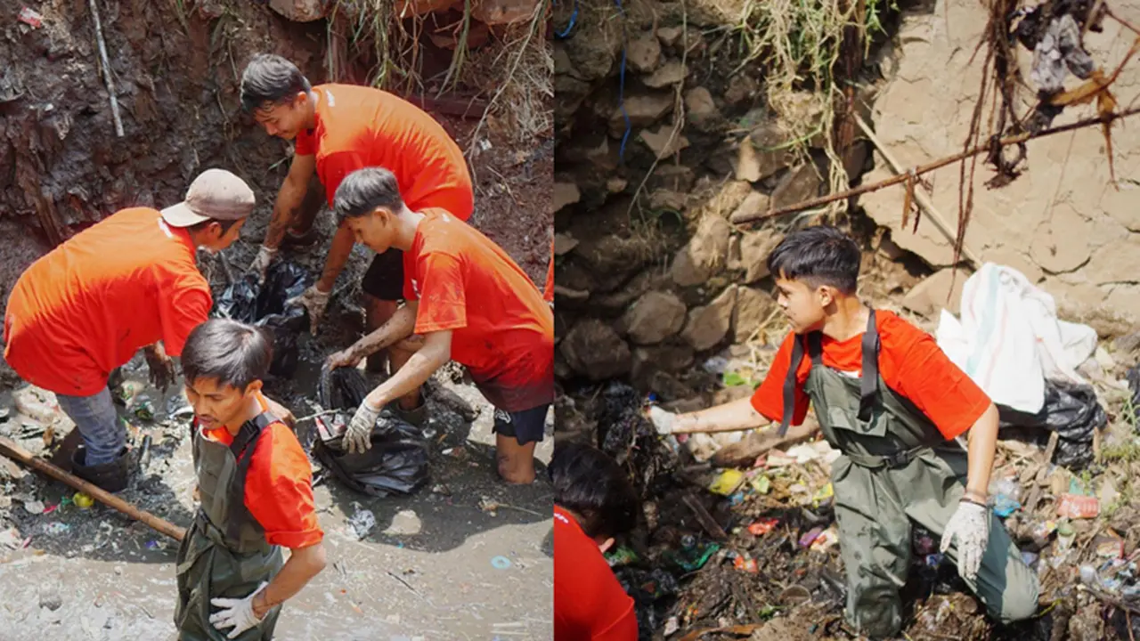 Pembersihan sampah di pantai
