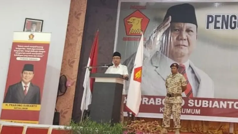 Bambang Haryadi, Fungsionaris DPP Partai Gerindra menghadiri pengukuhan pengurus anak cabang dan kaderisasi, di Hotel Bandung Permai, Kabupaten Jember, Jawa Timur. (Istimewa).