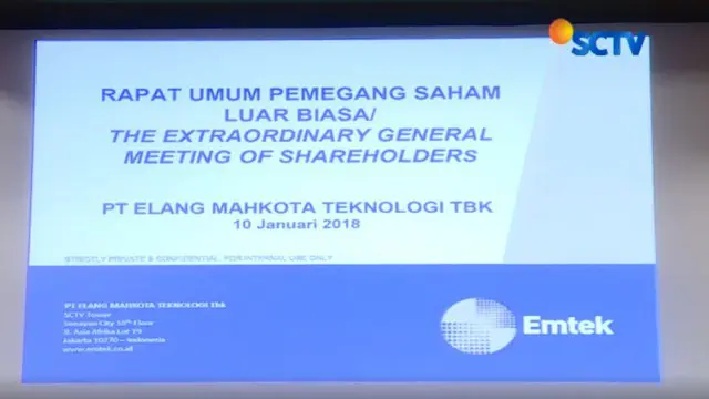 Emtek Grup Dapat Kucuran Dana Kembangkan Usaha Tanpa HMEDT
