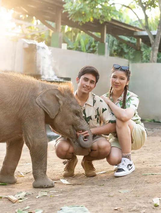 Keduanya bergantian saling menemani di bidang pekerjaan. Tiara Andini terlihat kompak bareng Alshad Ahmad saat bertemu degan hewan favorit mereka. (Liputan6.com/IG/@tiaraandini).