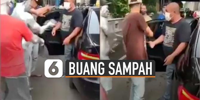 VIDEO: Buang Sampah Sembarangan, Pelaku Dimarahi Manusia Silver