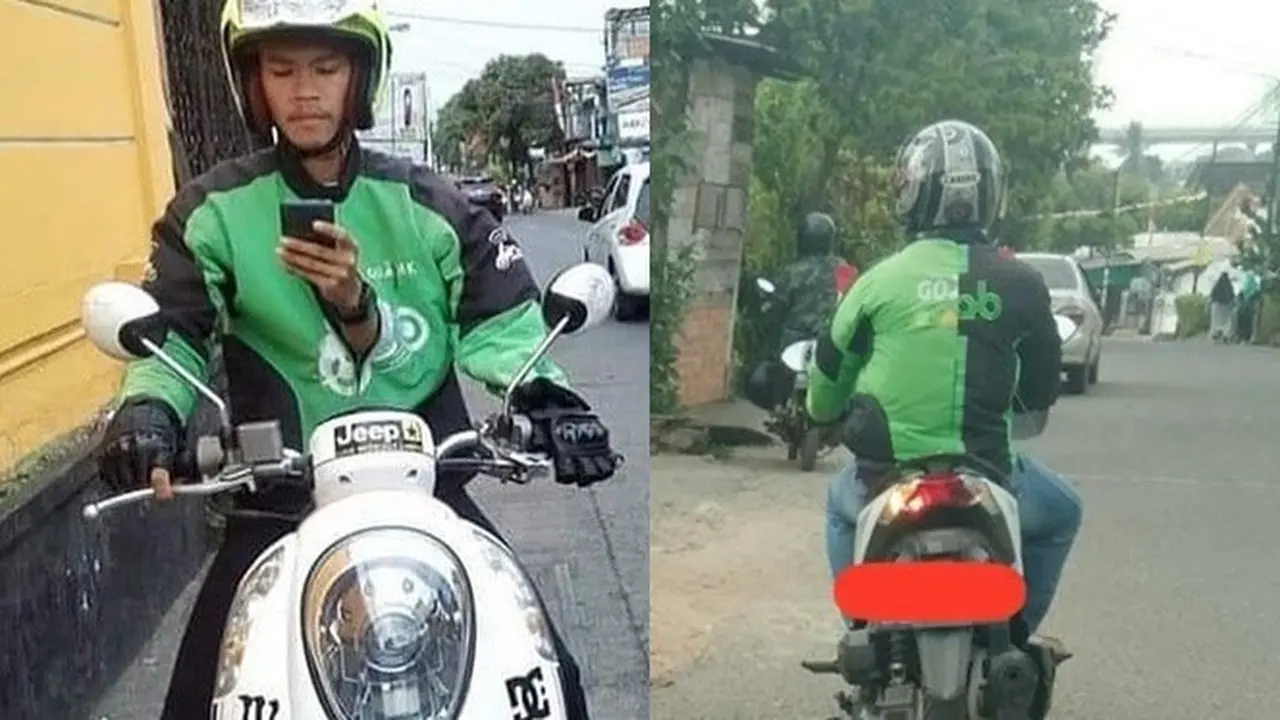 6 Momen Kocak Ojek Online saat Pakai Jaket, Bikin Tepuk Jidat