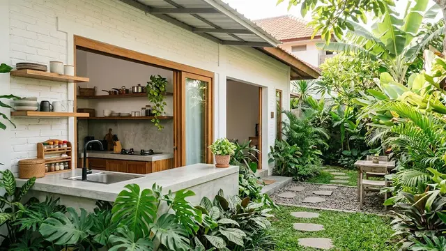 Desain Rumah Tipe 36 dengan Dapur Terbuka