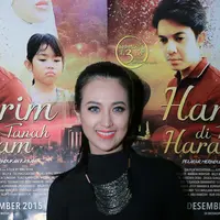 Sylvia Fully, salah satu pemain utama film ‘Harim di Tanah Haram’. (Galih W. Satria/Bintang.com)