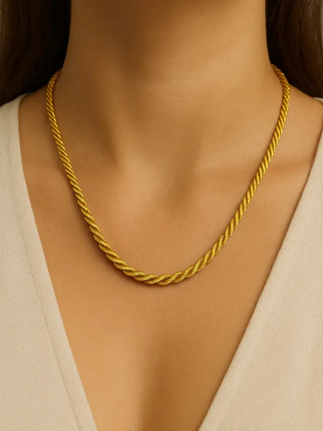 Model Kalung Emas Panjang (Foto: ChatGPT)