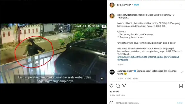 Rumah Kemalingan, Chef Aiko Stres Hingga Susah Tidur. (instagram.com/aiko_sarwosri)