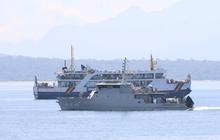 FOTO: Pengamanan Laut Diperketat Saat  Arus Mudik Lebaran di Selat Bali