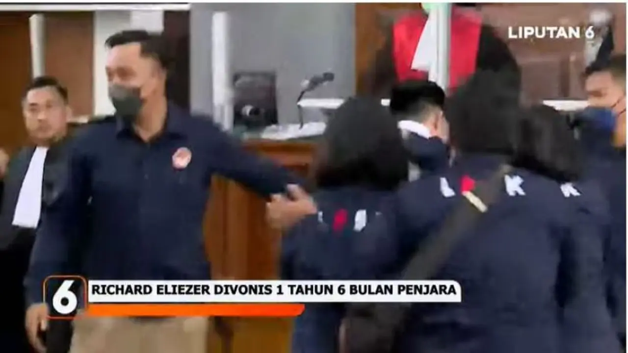 Usai Sidang Vonis, Richard Eliezer Langsung Dikerubungi dan Diamankan Tim LPSK