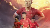 Timnas Indonesia - Evan Dimas, Hansamu Yama, Ilham Udin Armayn, Bagas Kaffa (Bola.com/Adreanus Titus)