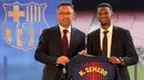 Nelson Semedo bergabung dengan Barcelona pada 2017 dari Benfica. Namun, pemain asal Portugal itu hanya bertahan tiga musim di Camp Nou. Pemain berusia 27 tahun itu kalah bersaing dengan Sergi Roberto di pos bek kanan. (Foto: AFP/Lluis Gene)