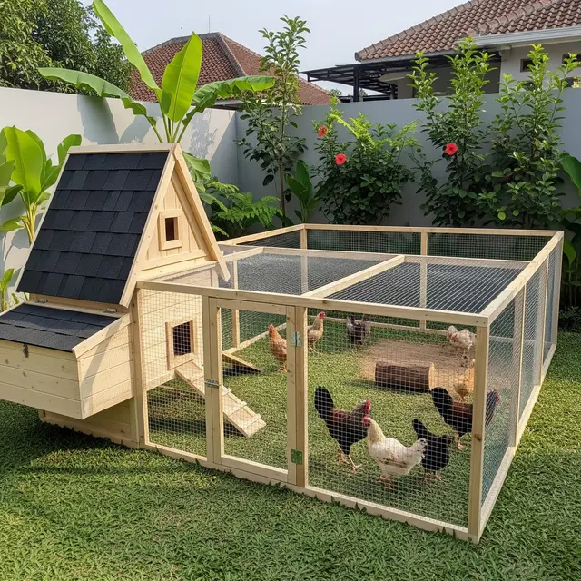 9 Model Kandang Ayam dengan Playground Agar Ayam Aktif dan Sehat