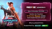 Jadwal dan Live Streaming Vidio Community Cup Ladies Season 8 Free Fire Series 8 di Vidio, Rabu 22 Desember 2021. (Sumber : dok. vidio.com)