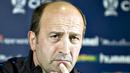 Coach Miguel Andel Lotina of Deportivo La Coruna talks to media during a press conference in Aalborg Denmark, on February 17, 2009 on the eve of first leg UEFA Cup match against Danish club AaB. AFP PHOTO/Henning Bagge