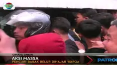 Pemuda babak belur dihajar warga karena kedapatan mencuri uang dan mesin playstation di warung milik warga pada Minggu (10/12) pagi.