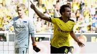 SELEBRASI - Mats Hummels melakukan selebrasi usai menjebol jala Hertha Berlin (AFP)