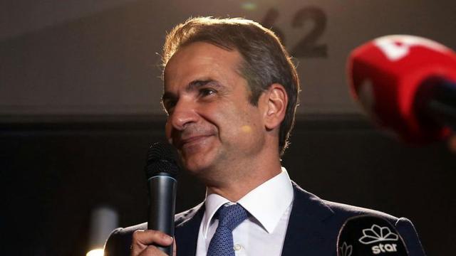 Pemimpin partai New Democracy yang memenangi pemilu Yunani, Kyriakos Mitsotakis (AFP PHOTO)