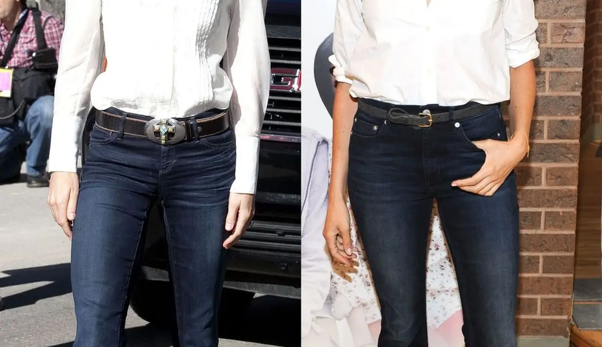 Cuma pakai kemeja putih dan jeans tapi tetap memukau? Kate Middleton dan Meghan Markle jagonya. Bikin jatuh cinta kan? (Getty Images/Cosmopolitan)