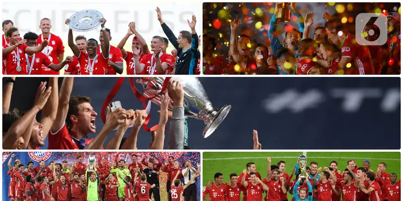 FOTO: Raihan Trofi Juara Bayern Munchen di Tahun 2020