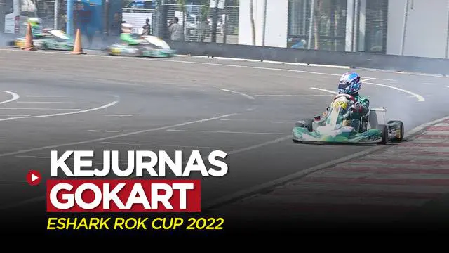 Berita video highlights Kejurnas gokart bertajuk Eshark Rok Cup 2022 putaran 2 yang digelar di Sentul, Bogor, Minggu (20/3/2022).