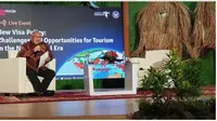 Webinar New Visa Policy Challenges and Oppotunities for Tourism in the New Normal yang digelar Kemenparekraf/Baparekraf secara daring, Rabu (25/11/2020). (Ist)
