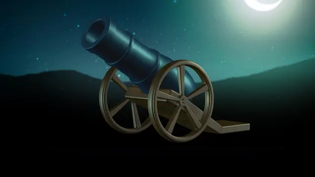 Ilustrasi meriam ramadan