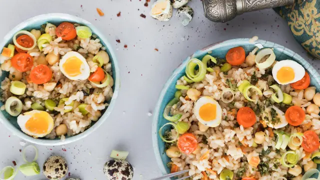 Bahan-Bahan Freekeh Bowl dengan Sayur Panggang dan Saus Tahini