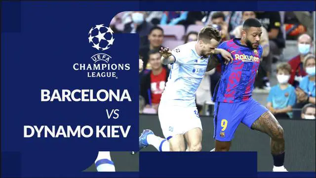 Berita motion grafis laga matchday 3 Grup E Liga Champions 2021/2022, Barcelona kontra Dynamo Kiev, Rabu (20/10/2021) malam hari WIB.