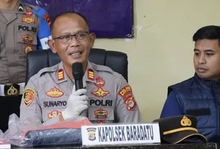 Kapolsek Baradatu, AKP Sunaryo. (Liputan6.com/Ardi Munthe)