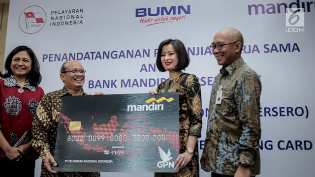 Pelni dan Bank Mandiri Kerja Sama Penggunaan Layanan Cash Card