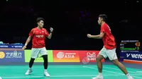 Ganda putra Indonesia&nbsp;Leo Rolly Carnando/Bagas Maulana lolos ke semifinal&nbsp;Badminton Asia Championships 2025. Leo/Bagas mengalahkan&nbsp;Liu Kuang Heng/Yang Po Han dari Chiese Taipei&nbsp;21-16 dan 21-17&nbsp;di Ningbo Olympic Sports Center Gymnasium, Ningbo, China, Jumat (11/4). (foto: PBSI)