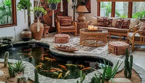 10 Inspirasi Kolam Ikan dalam Rumah dengan Konsep Taman Kering, Estetik dan Mudah Dirawat