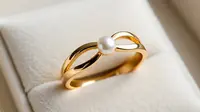 8 Rekomendasi Cincin Emas Hollow Premium Ringan dan Stylish untuk Harian