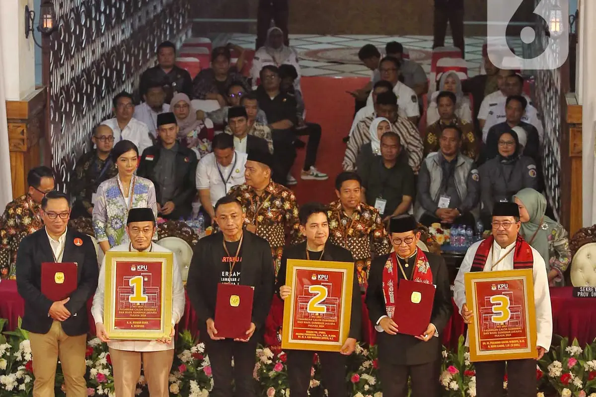 Sah, Ini No Urut Pasangan Calon Gubernur dan Calon Wakil Gubernur DKI Jakarta