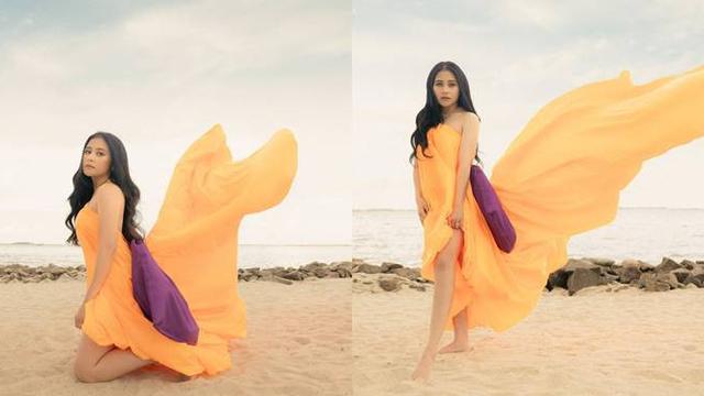 6 Pemotretan Prilly Latuconsina Di Pinggir Pantai Ini Bak Artis Bollywood Hot 