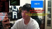 Detik-detik Reza Arap dalam acara donasi online. Raih Rp 1 miliar dari Doni Salamanan. Dok: YouTube yb