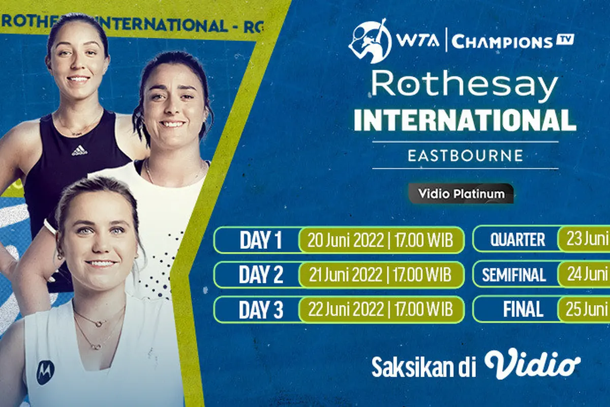 Link Live Streaming WTA 500 : Rothesay East International Bourne di Vidio Pekan Ini