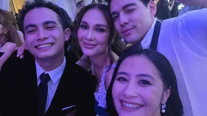 Prilly Latuconsina Hadir Resepsi Pernikahan Luna Maya dan Maxime