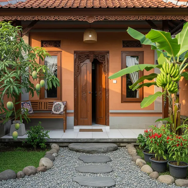 9 Model Teras Rumah Tipe Kecil dengan Taman Buah Mini, Lahan Sempit Jadi Kebun Produktif