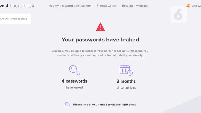 Avast Hack Check