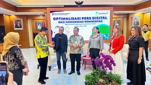 Dinas Komunikasi dan Informatika Kalimantan Selatan (Kalsel) bersama Emtek Grup menggelar acara bertajuk Optimalisasi Pers Digital Bagi Komunikasi Pemerintah di Wisma Pemprov Kalsel,