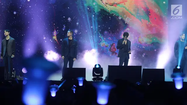 Aksi Panggung Boy Band BTOB Pikau Para Melody Indonesia