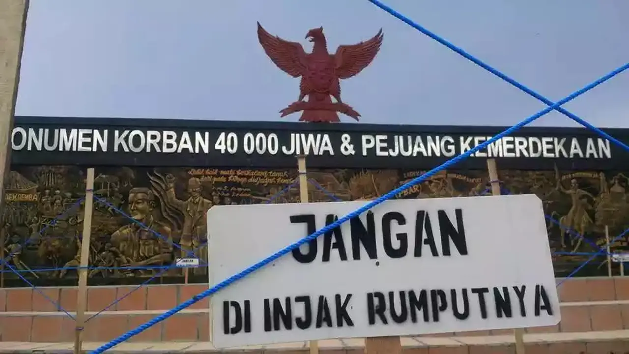 Kontroversi Pita Lambang Garuda di Monumen Korban 40.000 Jiwa