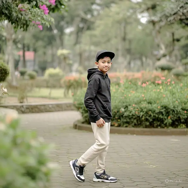 Model Baju Setelan Olahraga Trendy untuk Anak Laki-laki yang Aktif/Via Meta AI
