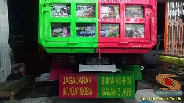 6 Tulisan Kocak Jaga Jarak di Truk Ini Bikin Tepuk Jidat